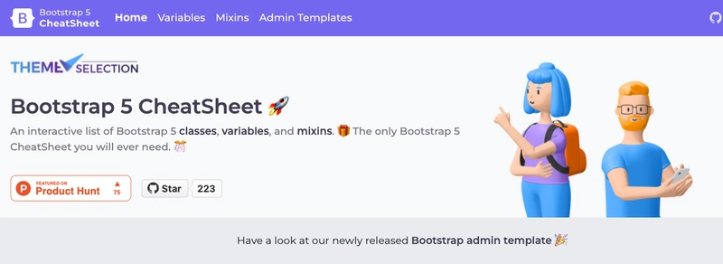 Bootstrap 5 备忘单