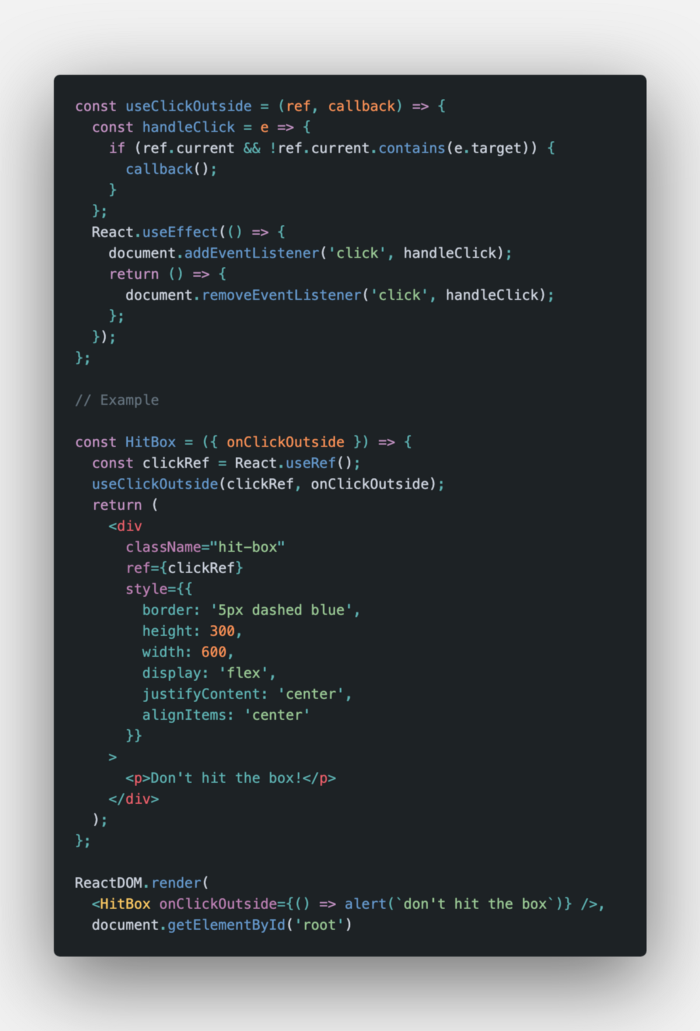 useClickOutside - React Hook