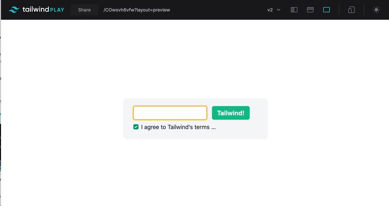 Tailwind Play 上的实用程序示例
