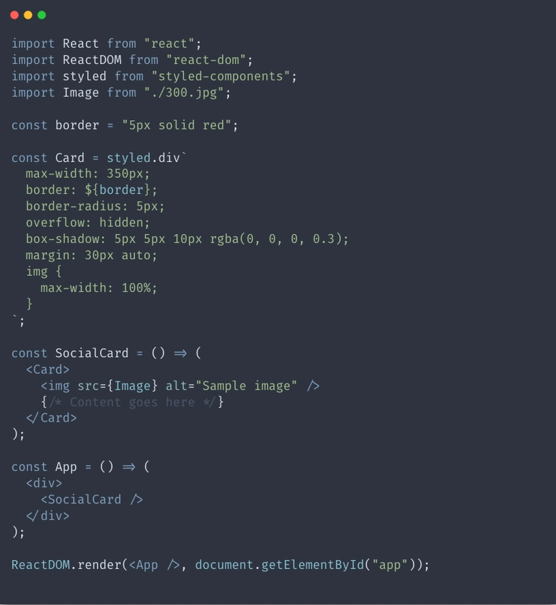 在样式组件中使用 JavaScript 变量