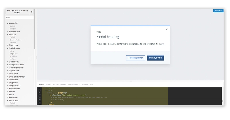 IBM 的 Carbon React 组件