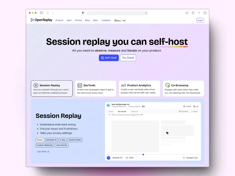 OpenReplay 和图像