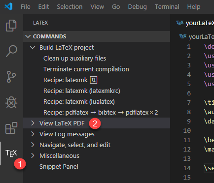 vscode 中的命令面板