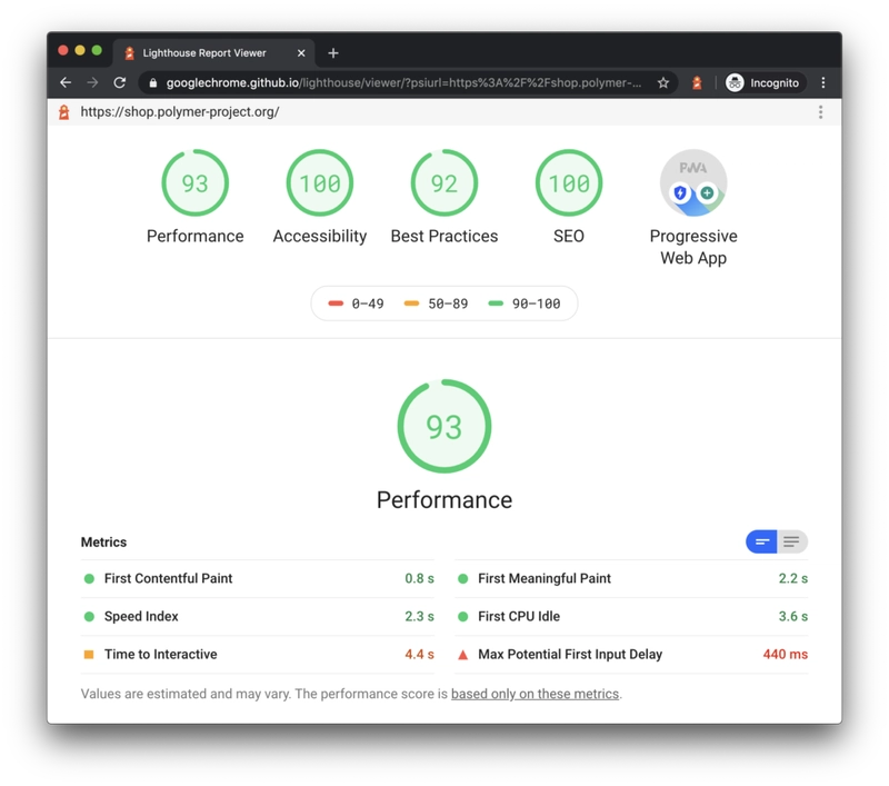 Lighthouse - 面向开发者的 Chrome 扩展程序
