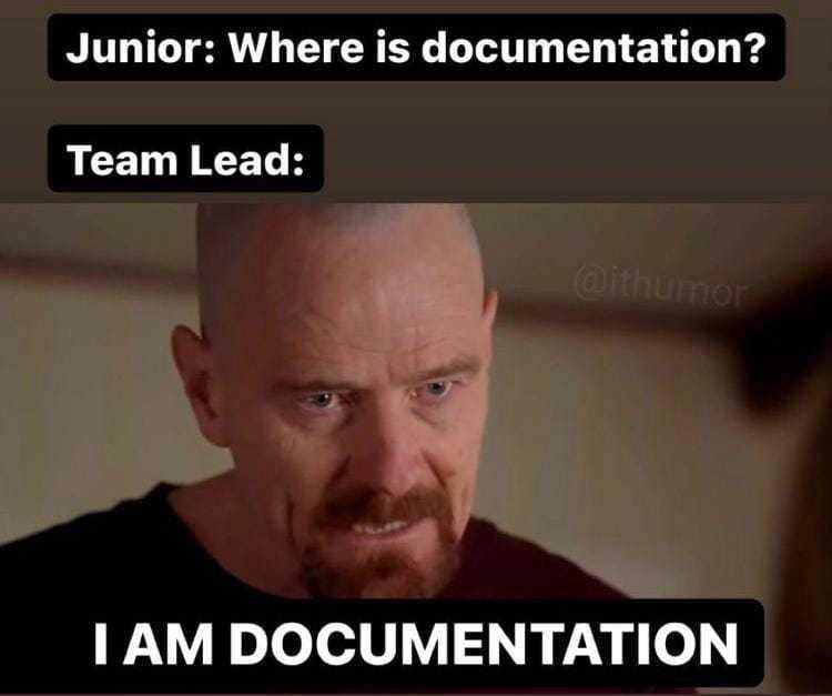 初级开发人员提问的 meme