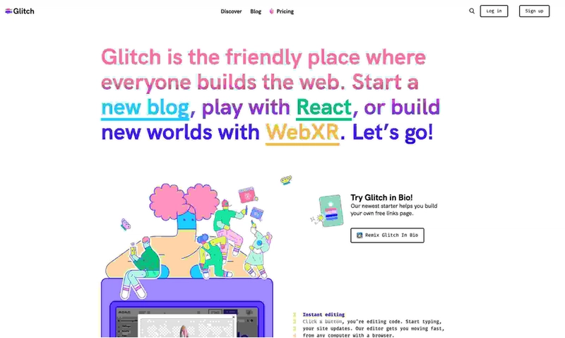 将 Web 应用部署到 Glitch