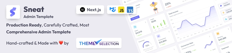 Sneat MUI React Next js 管理模板