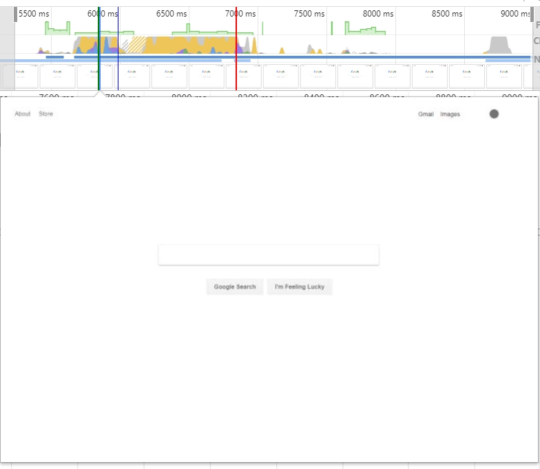 google.com 的首次渲染加载