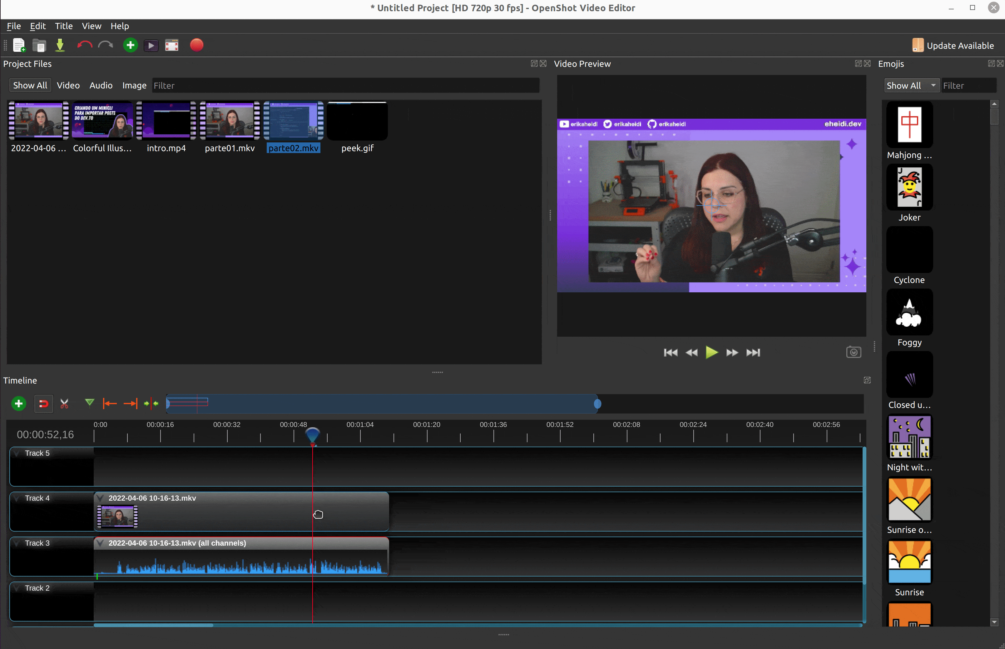 使用 OpenShot 剪辑视频