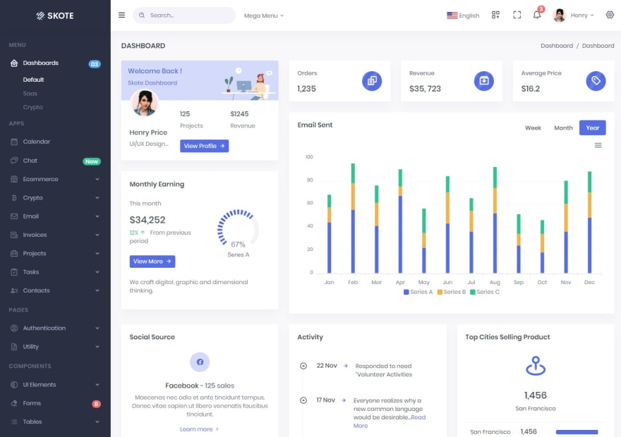 skote-react-admin-dashboard-模板