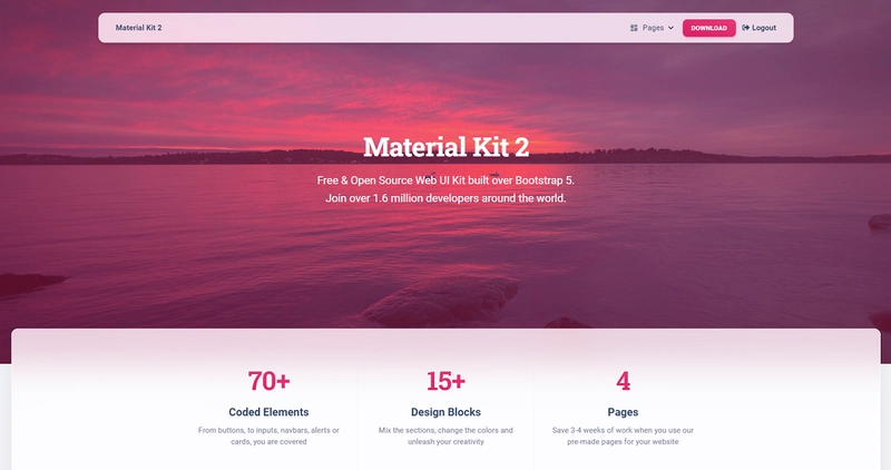 Django Material Kit - 在 Docker 中启动。