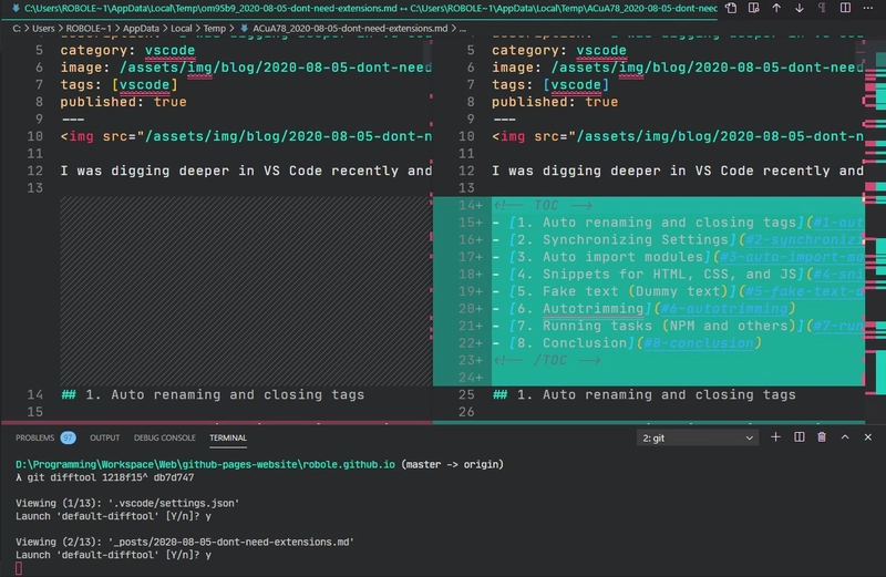 vscode 差异