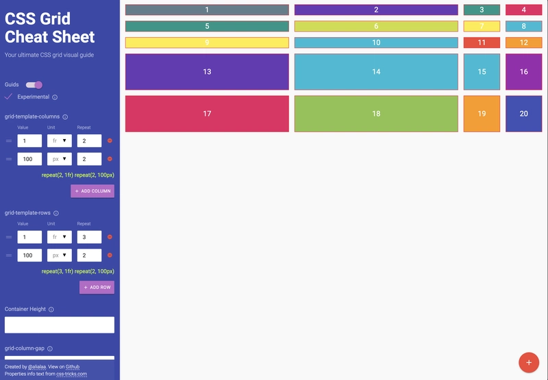 CSS 网格速查表