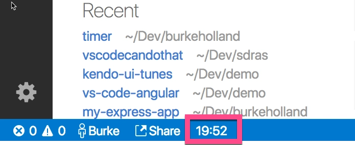 VS Code 的简单计时器