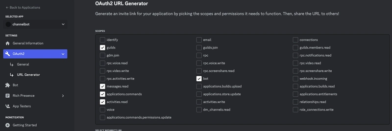 Discord 机器人配置