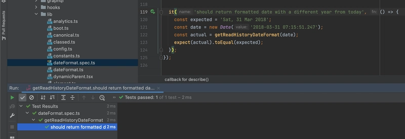 WebStorm 中的单数测试