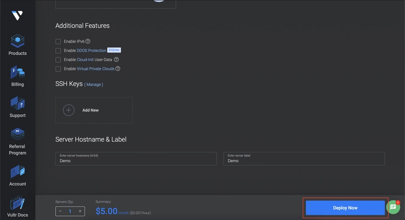Vultr 立即部署