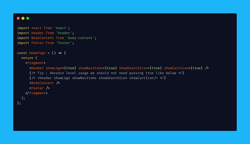 React 代码：具有重载 props 的组件用法