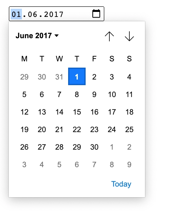 日期选择器 Chrome