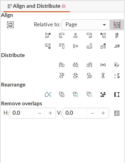 在 Inkscape 中对齐和分布选项卡