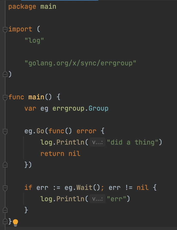 简单的主函数调用 eg.Go
