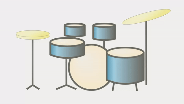 正在演奏的 SVG 鼓