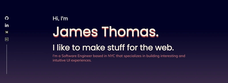 James Thomas 将社交媒体图标固定在页面上