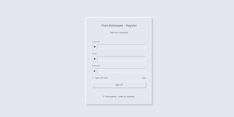 新拟物化用户界面 - Flask 版本，注册页面。