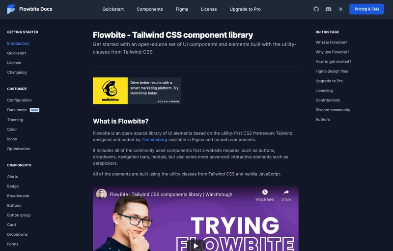Flowbite - Tailwind CSS 组件库