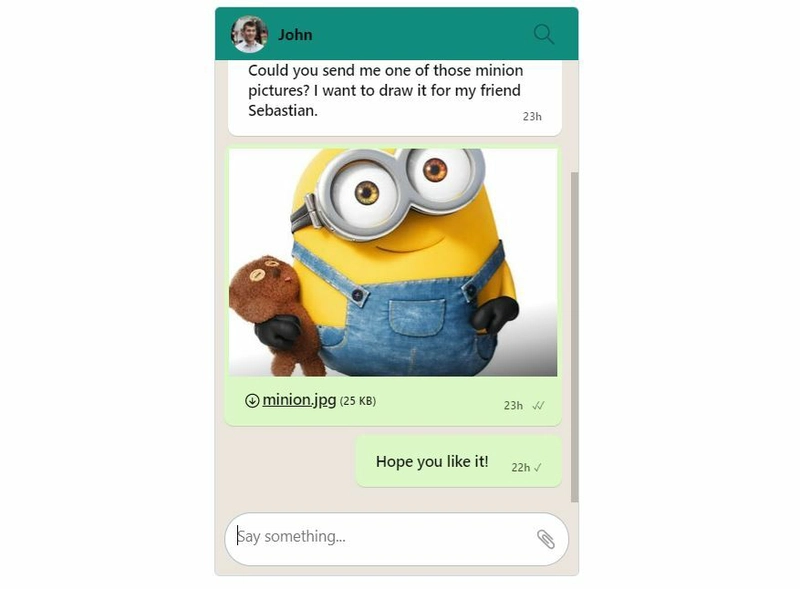TalkJS Chatbox WhatsApp 主题手机版