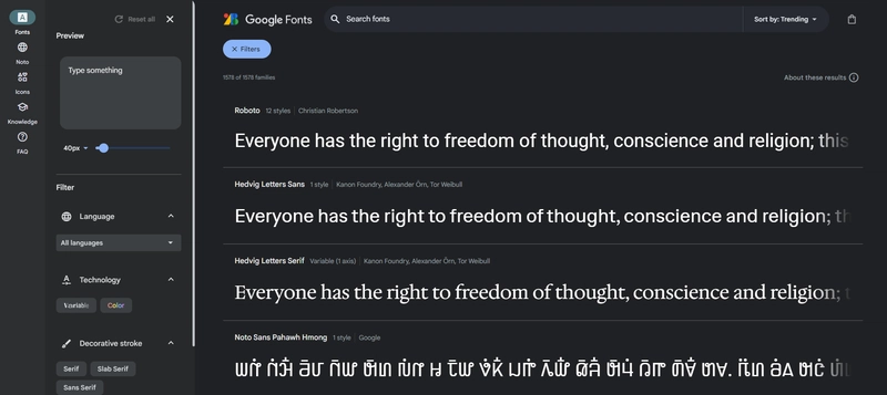 谷歌字体