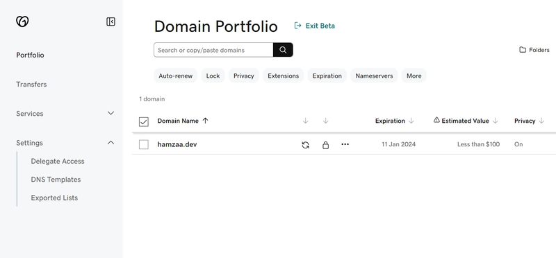 godaddy 投资组合