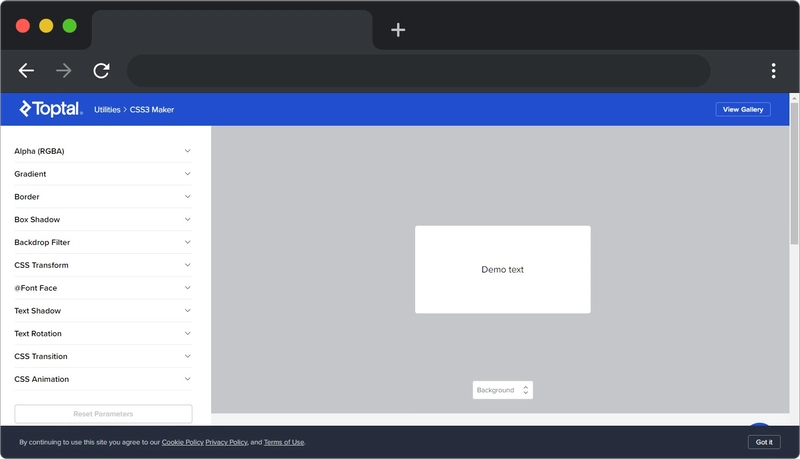Toptal CSS3 制作工具