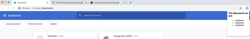 我们的 Chrome 扩展程序弹出窗口,内容如下:
