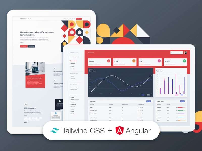 Tailwind CSS Angular - Creative-Tim 提供的免费入门程序。