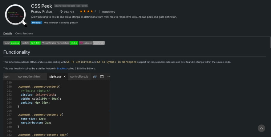 CSS Peek 截图