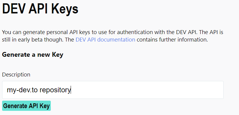 生成 dev 令牌