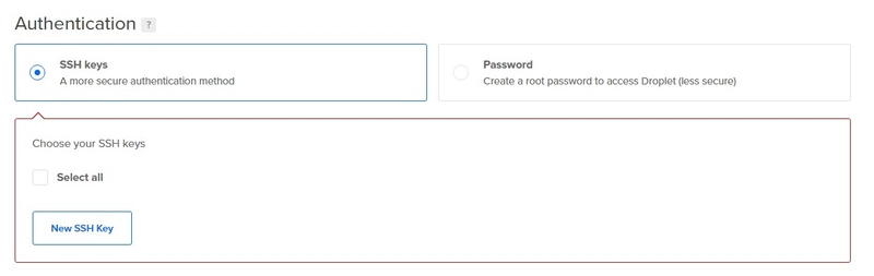 DigitalOcean Droplet 中的身份验证
