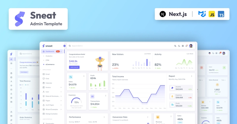 Sneat MUI React NextJS 管理模板