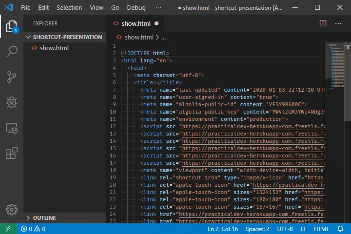 在 VS Code 中切换自动换行