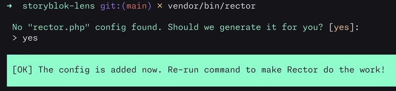 Rector PHP 创建配置文件