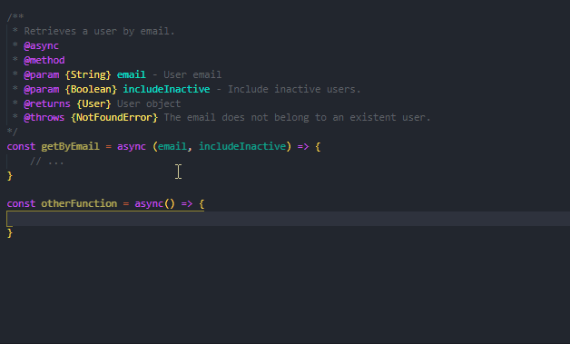 当用户输入函数名称时，VSCode 会显示有关函数参数的信息