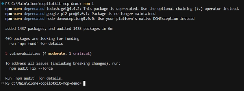 npm i