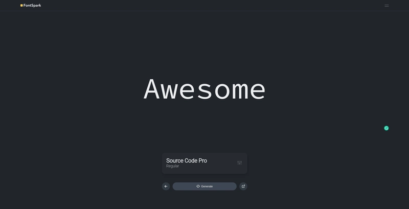 FontSpark 登陆页面