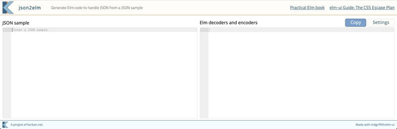 Json2elm：从 JSON 样本生成 elm/json 解码器和编码器