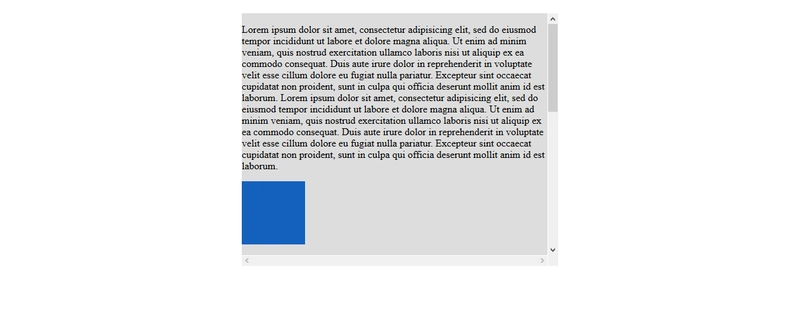 带有滚动条的页面元素