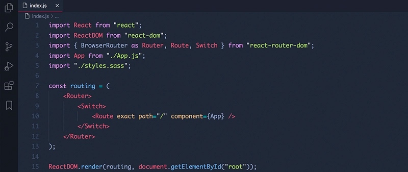 使用 Electron 主题的 React 代码片段