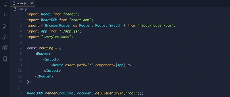 使用 Halcyon 主题的 React 代码片段