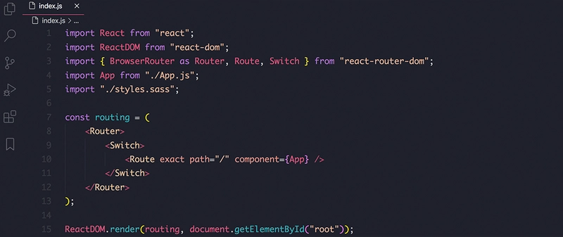 使用 Horizo​​n 主题的 React 代码片段