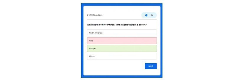 测验应用程序 Javascript